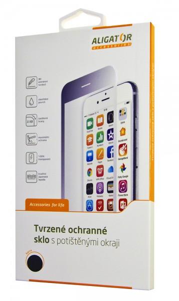 Aligator ochranné sklo GLASS PRINT iPhone 7 Plus/ 8 Plus čierna
