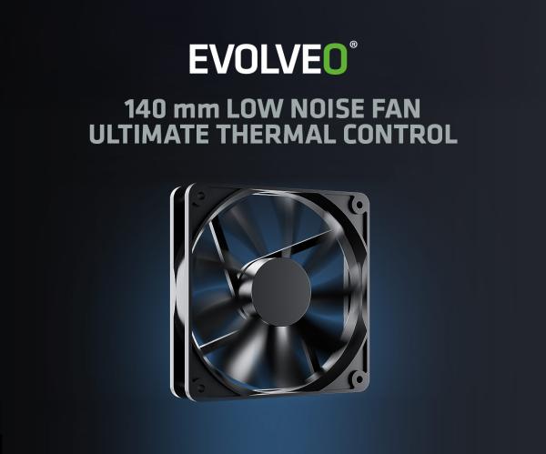 EVOLVEO G850, 850W, ATX 3.1, 14cm, aPFC, 80+GOLD, 3YRW 
