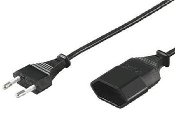 PremiumCord Kábel sieťový predlžovací dvojvidlica 230V 2m