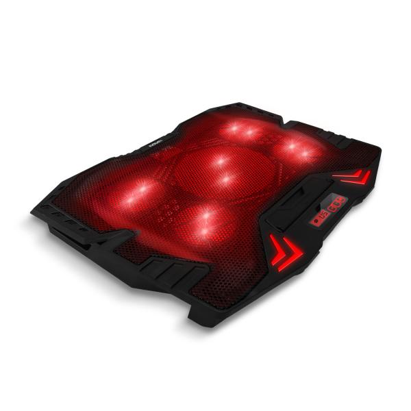 EVOLVEO Ania 5R, chladiaca podložka pre notebook do 15, 6", 5x ventilátor, červené podsvietenie 