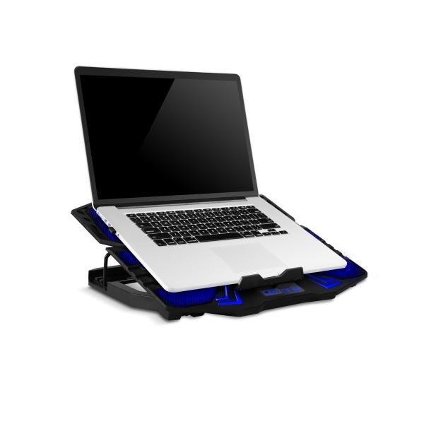 EVOLVEO Ania 5, chladiaca podložka pre notebook do 15, 6", 5x ventilátor, modré podsvietenie 