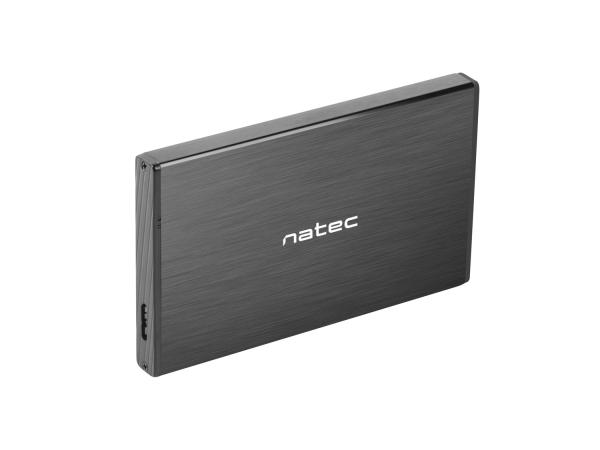 Externý box pre HDD 2, 5" USB 3.0 Natec Rhino Go, čierny, hliníkové telo 