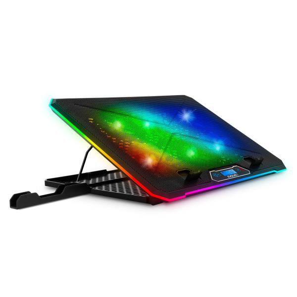 EVOLVEO Ania 9RGB, chladiaca podložka pod NTB do 17", 6x ventilátor, RGB podsvietenie ventilátorov/ obvodov 