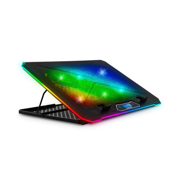 EVOLVEO Ania 9RGB, chladiaca podložka pod NTB do 17", 6x ventilátor, RGB podsvietenie ventilátorov/ obvodov 