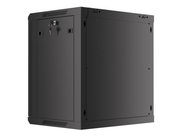 LANBERG RACKOVÁ SKRIŇA 19" NÁSTENNÁ 12U/ 600X450 PRO VLASTNÚ MONTÁŽ S KOVOVÝMI DVERAMI ČIERNA 
