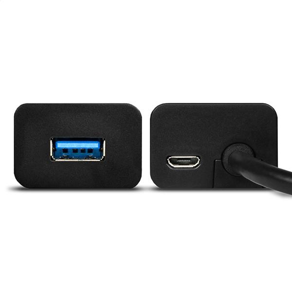 AXAGON HUE-S2BL, 4x USB 3.0 CHARGING hub, micro USB napr. konektor, kábel USB-A 1.2m 