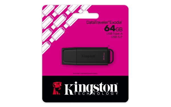 Kingston DataTraveler Exodia/ 64GB/ USB 3.2/ USB-A/ Čierna 