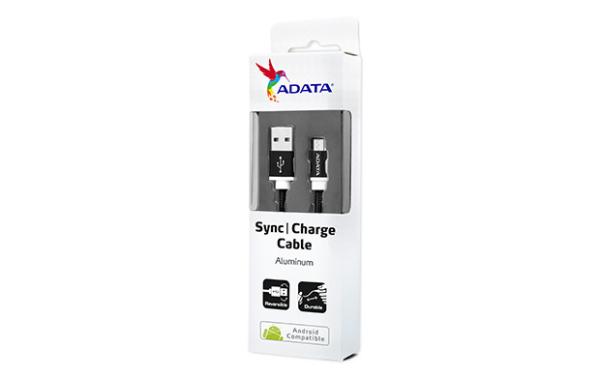 ADATA Micro USB kábel pletený 1m čierny 