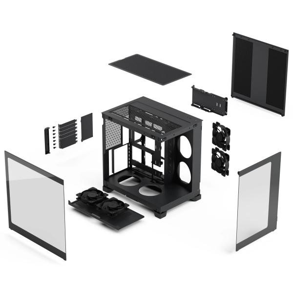 Fractal Pop 2 Vision/ Midi Tower/ Transpar./ Čierna 