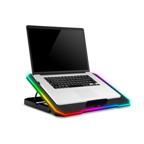 EVOLVEO CoolPro, chladiaca podložka pod notebook do 17", 2x ventilátor, RGB podsvietenie 