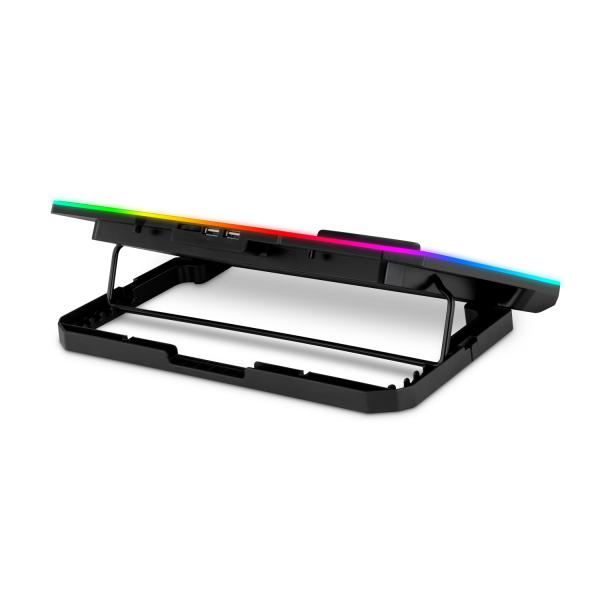 EVOLVEO CoolPro, chladiaca podložka pod notebook do 17", 2x ventilátor, RGB podsvietenie 