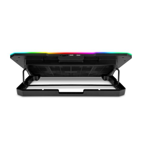 EVOLVEO CoolPro, chladiaca podložka pod notebook do 17", 2x ventilátor, RGB podsvietenie 
