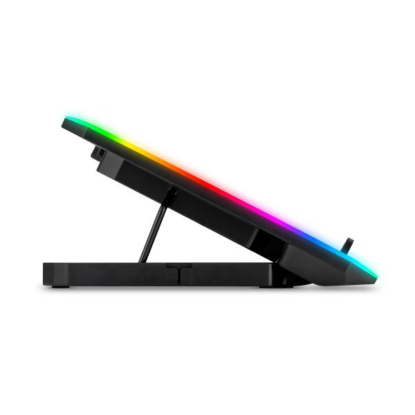 EVOLVEO CoolPro, chladiaca podložka pod notebook do 17", 2x ventilátor, RGB podsvietenie 