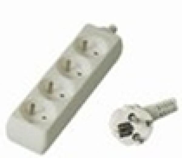 Predlžovací prívod 230V, 5m, 4 zásuvky