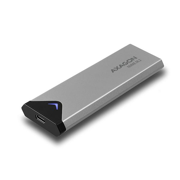 AXAGON EEM2-UG2, 10Gbps USB-C - M.2 NVMe SSD ARROW box, strieborný 