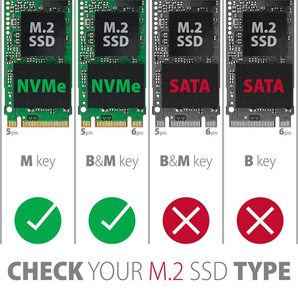 AXAGON EEM2-UG2, 10Gbps USB-C - M.2 NVMe SSD ARROW box, strieborný 