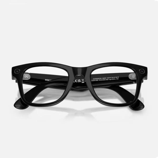 Meta Ray-Ban Gen2 Wayfarer, Shiny Black, Green transitions (Large) 