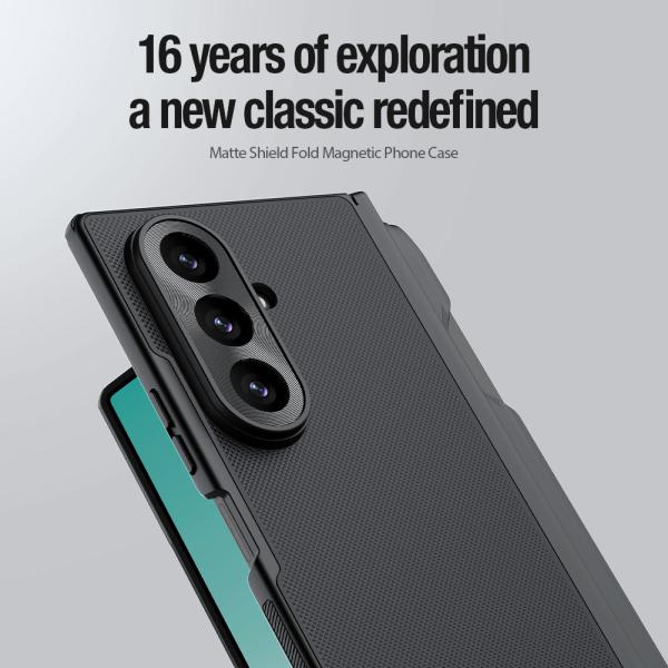 Nillkin Super Frosted FOLD Magnetic Pen Slot Zadný Kryt pre Samsung Galaxy Z Fold 8 Ultra Transparen 