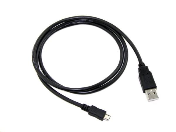 Kábel C-TECH USB 2.0 AM/ Micro, 2m, čierny