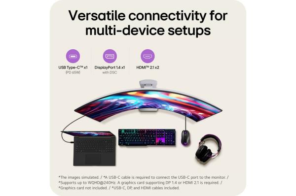 LG UltraGear/ 39GX90SB-W/ 39"/ OLED/ UWQHD/ 240Hz/ 0, 03ms/ Biela/ 2R 