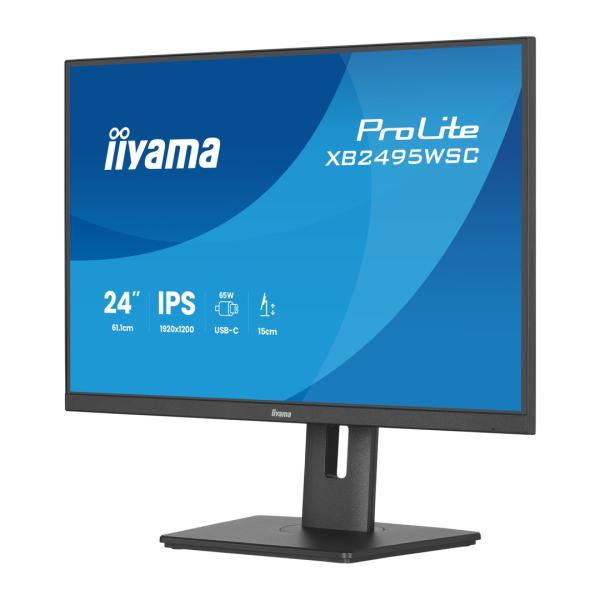 24" iiyama XB2495WSC-B1: IPS, WXGA, USB-C, HAS 