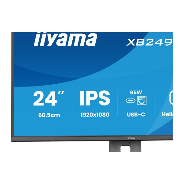 24" iiyama XB2497HSNH-B1: IPS, FHD, USB-C dock, cam 
