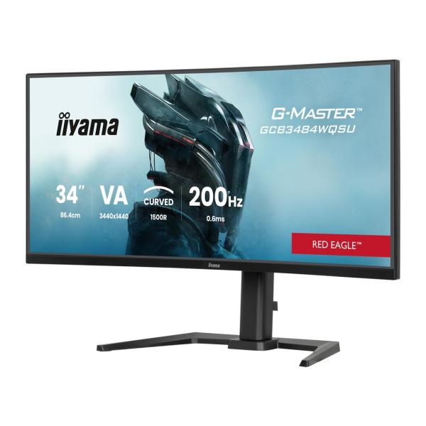 34" iiyama GCB3484WQSU-B2: VA, UWQHD, 180Hz, USB-C 