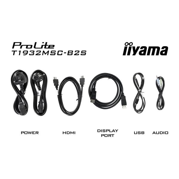 19" iiyama T1932MSC-B2S: SXGA, IPS, IP54 