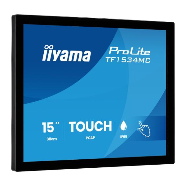 15" iiyama TF1534MC-B8X: TN, XGA, 10P, IP65 
