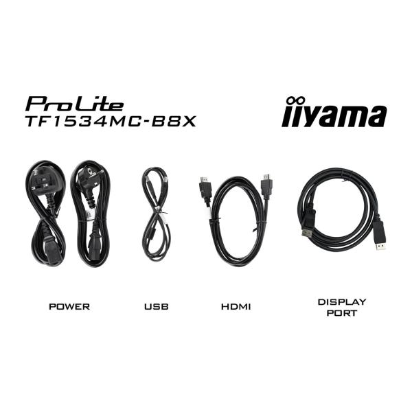 15" iiyama TF1534MC-B8X: TN, XGA, 10P, IP65 