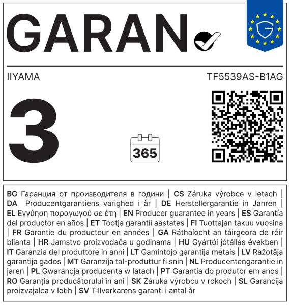 55" iiyama TF5539AS-B1AG: IPS, 4K, Android 
