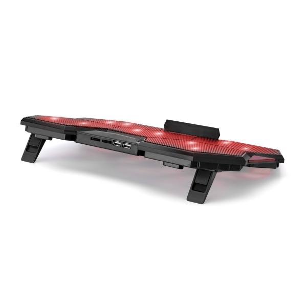 EVOLVEO Ania 14, chladiaca podložka pre notebook, do 17.3", 5x ventilátor, červené podsvietenie 