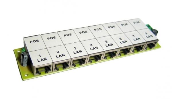 POE-PAN8, 8-portový pasívny POE panel