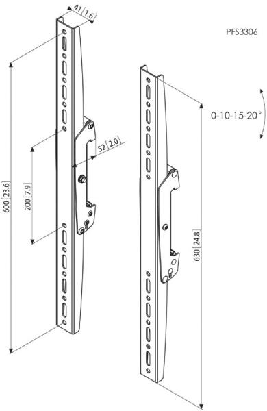 Vogel´s Zvislé ramená Connect-it PFS 3306, 600 mm 
