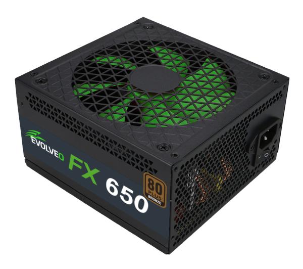 EVOLVEO FX 650, zdroj 650W ATX, 14cm, 80+, Bronze, 3YRW