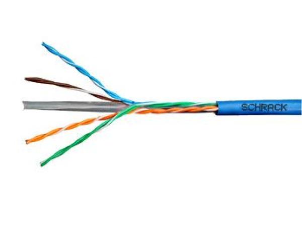 Kábel U/ UTP Cat.6 4x2xAWG24 300 MHz, PVC modrý, Eca, 305m