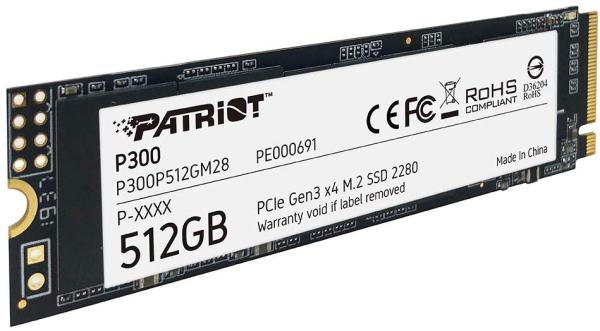 PATRIOT P300/ 512GB/ SSD/ M.2 NVMe/ 5R 