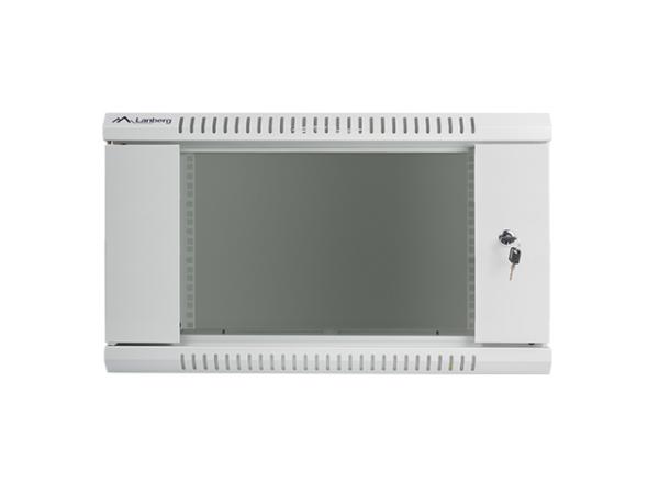 Nástenný rack 19" 6U 600X450mm sivý flat pack 