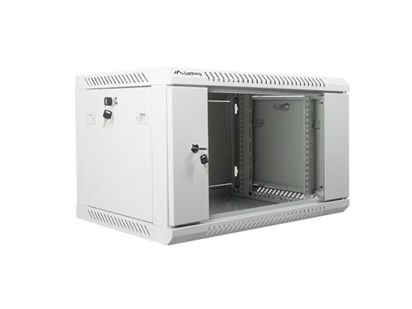 Nástenný rack 19" 6U 600X450mm sivý flat pack 