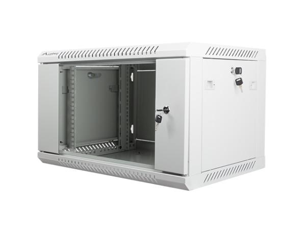 Nástenný rack 19" 6U 600X450mm sivý flat pack