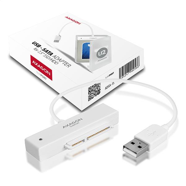 AXAGON ADSA-1S, USB2.0 - SATA HDD/ SSD adaptér vr. 2.5" púzdra