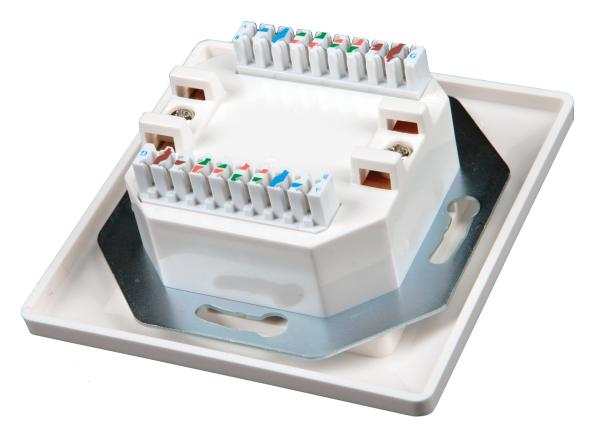 Zásuvka Solarix CAT5E UTP 2 x RJ45 pod omietku biela 