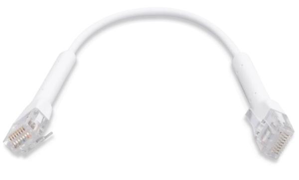 Ubiquiti U-Cable-PATCH-RJ45, Eth Patch Kábel, 0, 1 m (0, 22 m s konektormi), Cat6, biely 
