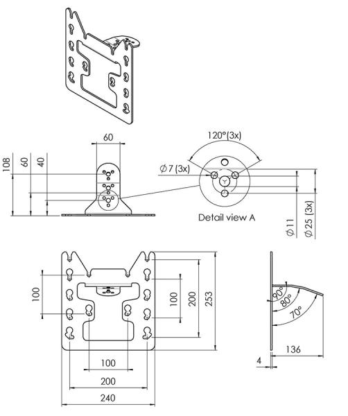 Vogel´s LCD adaptér VESA 200x200 PFI 3045 - čierny 