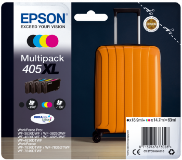 Epson Multipack 4 Colours 405XL DURABrite Ultra Ink