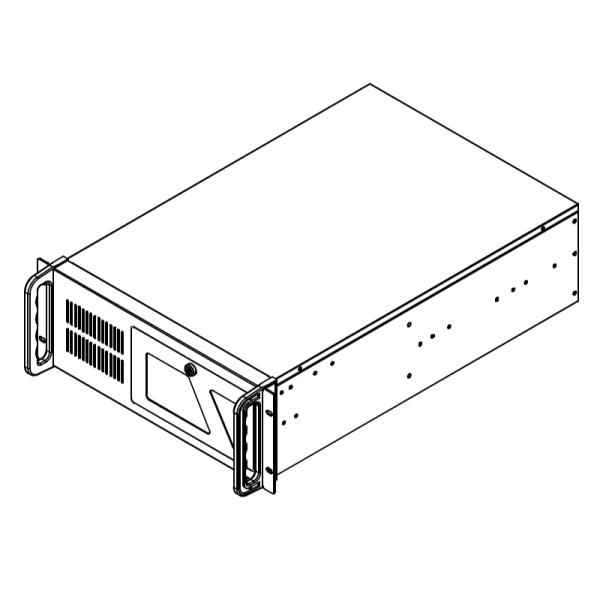 DATACOM 19" Case IPC 4U/ 585mm Čierny bez PSU 