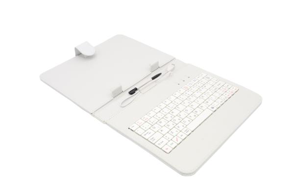 AIREN AiTab Leather Case 2 with USB Keyboard 8" WHITE (CZ/ SK/ DE/ UK/ US.. layout)