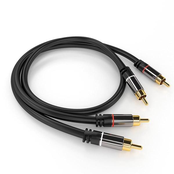 PremiumCord HQ tienený kábel 2x CINCH-2x CINCH M/ M 3m 