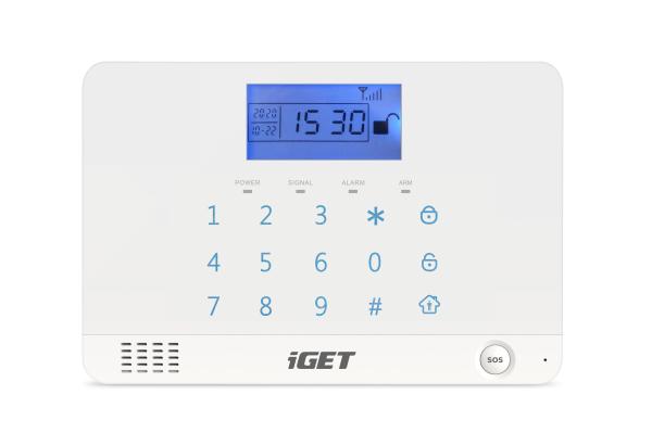 iGET SECURITY M3B - bezdrôtový GSM alarm CZ, zasiela SMS/ telefonuje, záložná batéria 8 hod, aplikácia CZ 