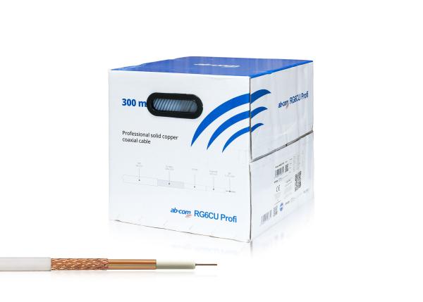 Kábel koaxial AB RG6CU Profi 300m roll